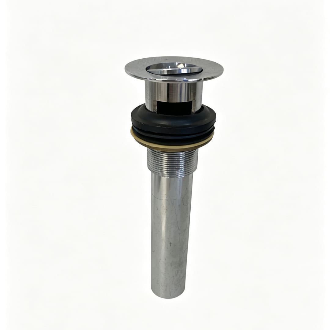 Brass Pop-Up Lavatory Drain with Overflow